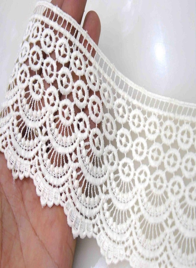 Strala Off- White Color Laces for Dresses, Sarees, Lehenga, Suits, Bags, Decorations, Borders, Crafts and Home Décor,Blouse (5 mtr) Design-880 - Image 1